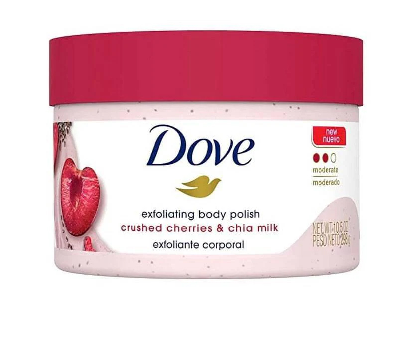 Dove Body Scrub Crushed Cherries and Chia Milk